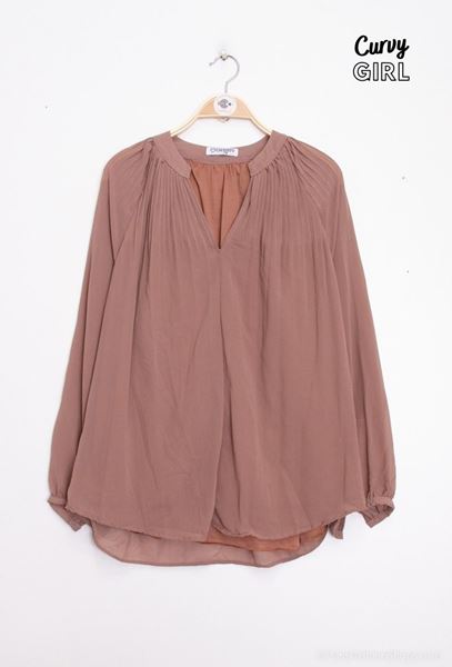 Immagine di PLUS SIZE CHIFFON PLAIN TOP